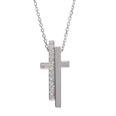 gucci split cross necklace in 18k white gold|gucci gold necklace set.